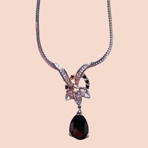 Vintage D'Orlan Teardrop Swarovski Crystal Necklace
